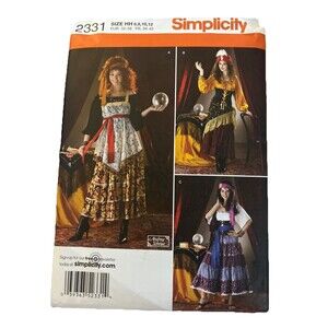 Simplicity Sewing Pattern 0808 Fortune Teller Gypsy Halloween Costume HH Uncut